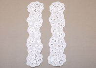 Biała Bawełniana Haft Flower Crochet Lace Collar, Wycina dla kobiet Dress dekolt